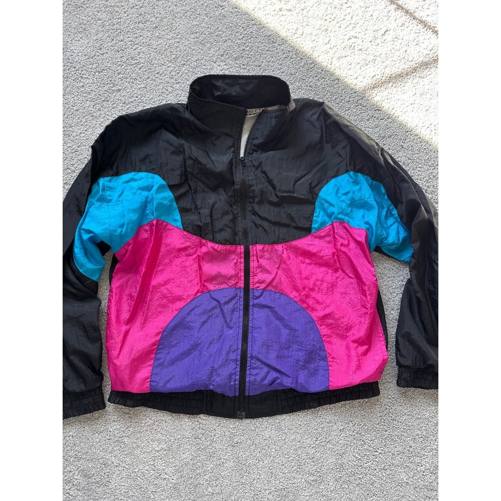 90's Vintage Lightweight track jacket Longstreet Missy Size Medium‎  Full Zip